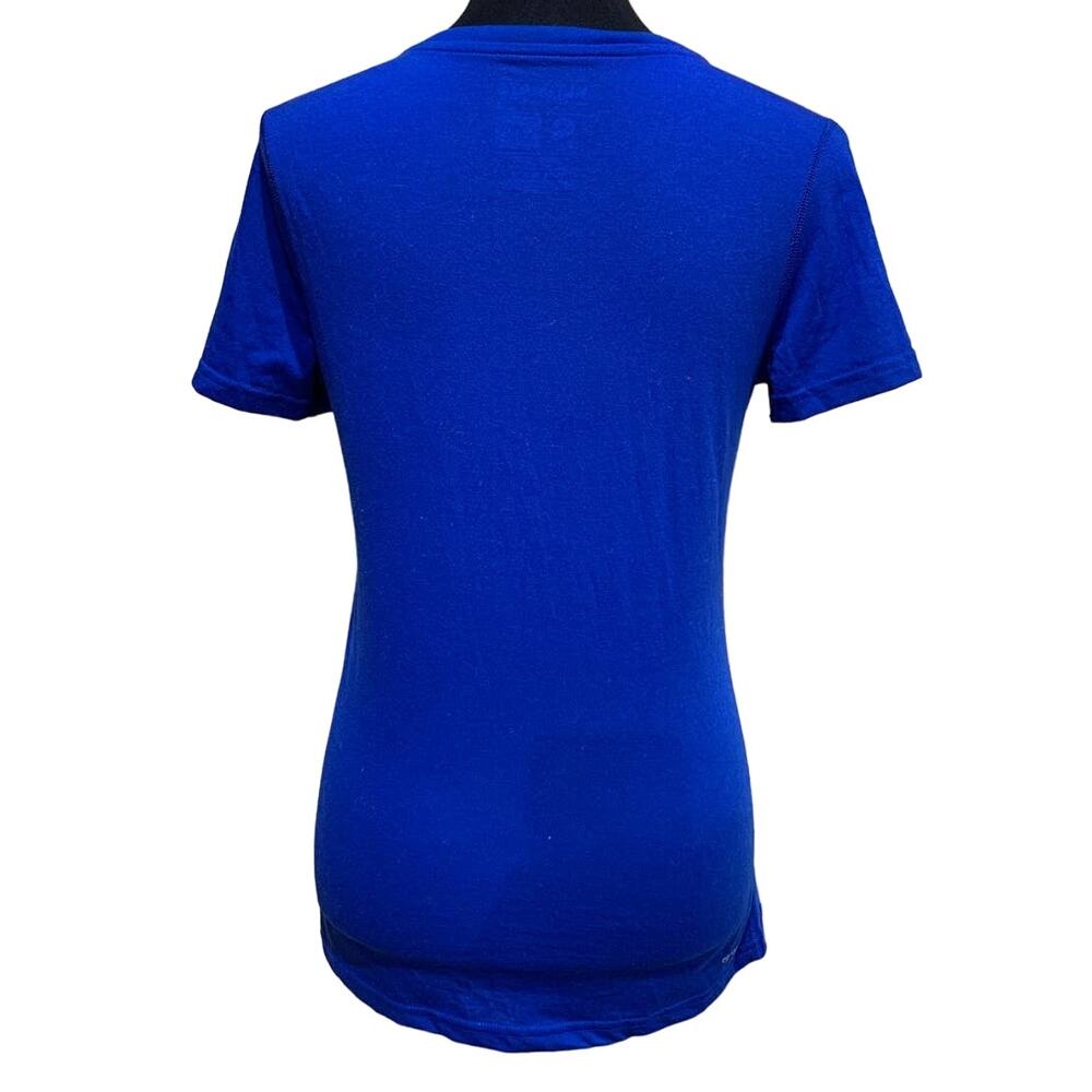 Adidas Womens Small NHL St Louis Blues Ultimate 100% Polyester V-Neck Ladies Tee - Picture 4 of 5